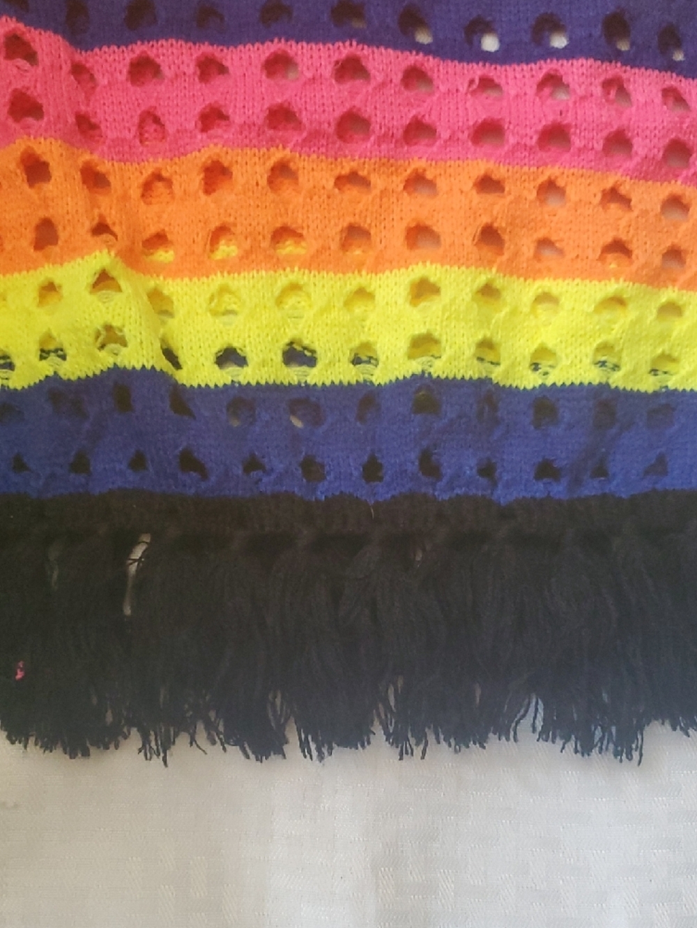 Capsulle Bright Crochet Stripe Crop Top Set - Picture 5 of 10